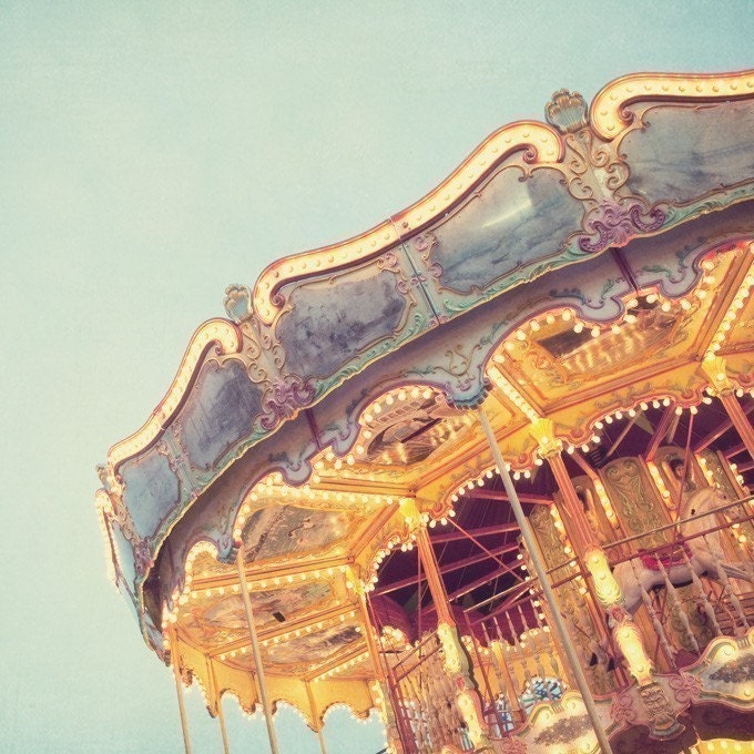 Carnival Photography - Carousel Photo, Summer, Merry-Go-Round, Art for Nursery - Ticket to ride
