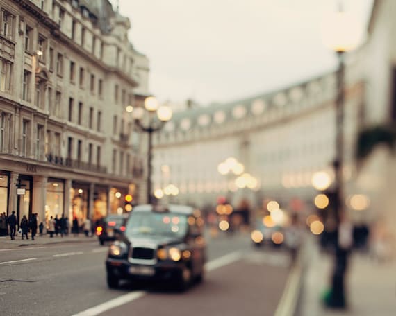 London Photography, Regent Street, Muted Colors, Urban Art Print, Car Lights, Wall Art, Dreamy, Urban City - She Called Herself London