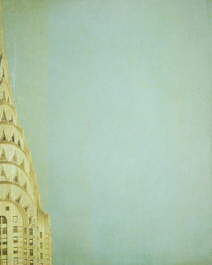 New York City Photograph - Chrysler Building in New York City, Travel photograph, Pastel, Spring, Art Deco Architecture - Top of the City