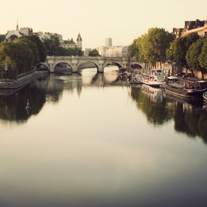 Paris Photo, Pont Neuf, Bridge, Seine River, Romantic and Dreamy Travel Photography - Once Upon a River