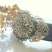 Reserved. On Sale, Dans L'antiquité, antiqued and perfectly aged vintage assemblage Mum bracelet