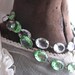 SALE pale green vintage georgian collet necklace. Peridot.