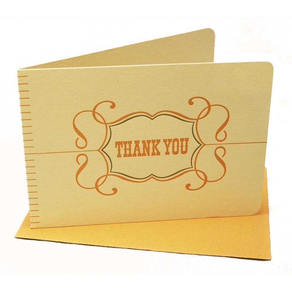 THANK YOU Letterpress Notecards 6pk