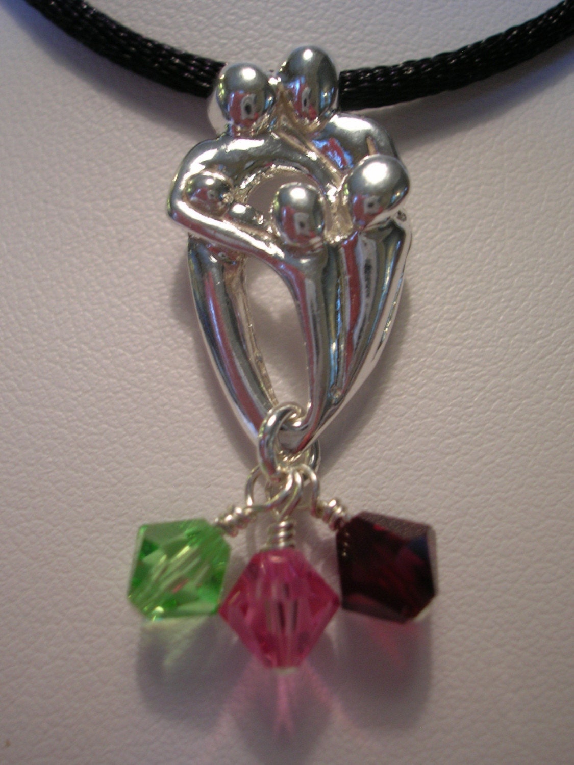 Sterling Silver Mothers Pendant - Three Children