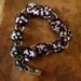 Pink Stars Dichroic Jewelry  Fused Glass Bracelet  Pink Starry Night