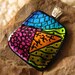Dichroic Fused Glass Zentangle Pendant, Fused Glass - Crossroads