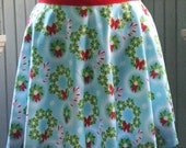 Holiday Wreath Retro Style Half Apron