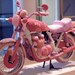 Knit Motorcycle Cozy sculpture by Theresa Honeywell