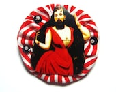 Circus Brooch - Bearded Lady