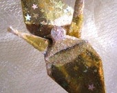 Wish Upon A Star Peace Crane Christmas Ornament Wedding Cake Topper Party Favor Origami Japanese Paper Bird