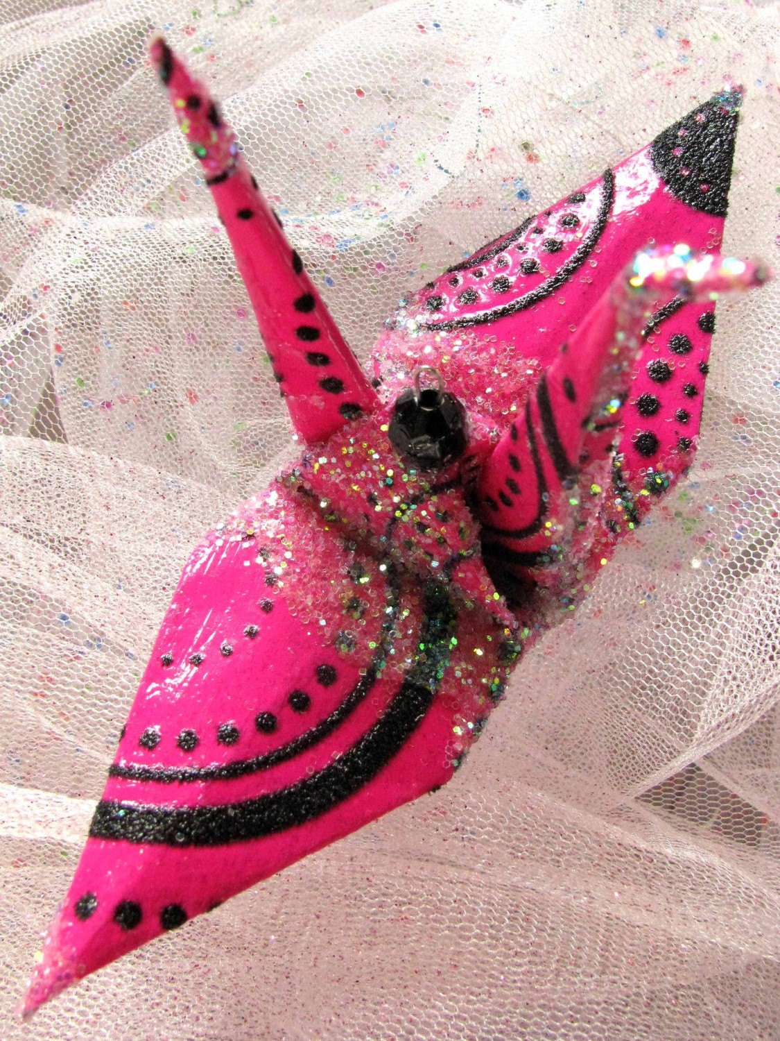 Betsey Johnson Peace Crane Wedding Cake Topper Favor Christmas Ornament Japanese Paper Bird