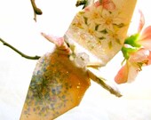Flower Bouquet Peace Crane Wedding Cake Topper Favor Christmas Ornament Origami Japanese Paper Bird Decoration