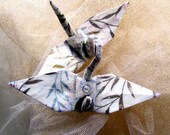 Willow Leaves Peace Crane Wedding Cake Topper Favor Ornament Origami Japanese Bird Gold Silver New Year's Decor