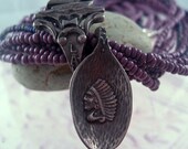 Recycled Souvenir Spoon Necklace Lake George New York