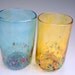 Set of 2 Hand Blown Art Glass Tumblers,Barware by Rebecca Zhukov