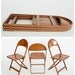 Lot of 3 Industrial Folding Chairs / Weathered Nostalgia / Set of 3 / Metal / Cosco