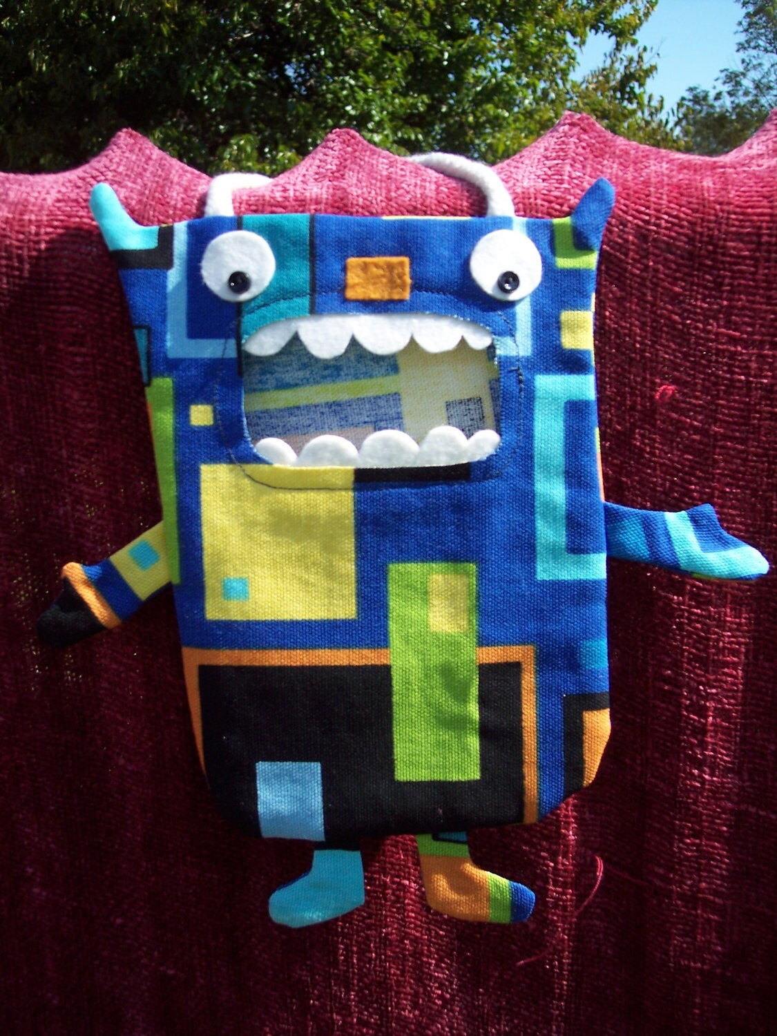 Zane a Mini Candy Monster Bag/ Eco Friendly Trick or Treat Bag