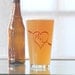 True love, custom screen printed glassware, pint glasses