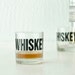 WHISKEY - hand printed rocks glasses, set of 2