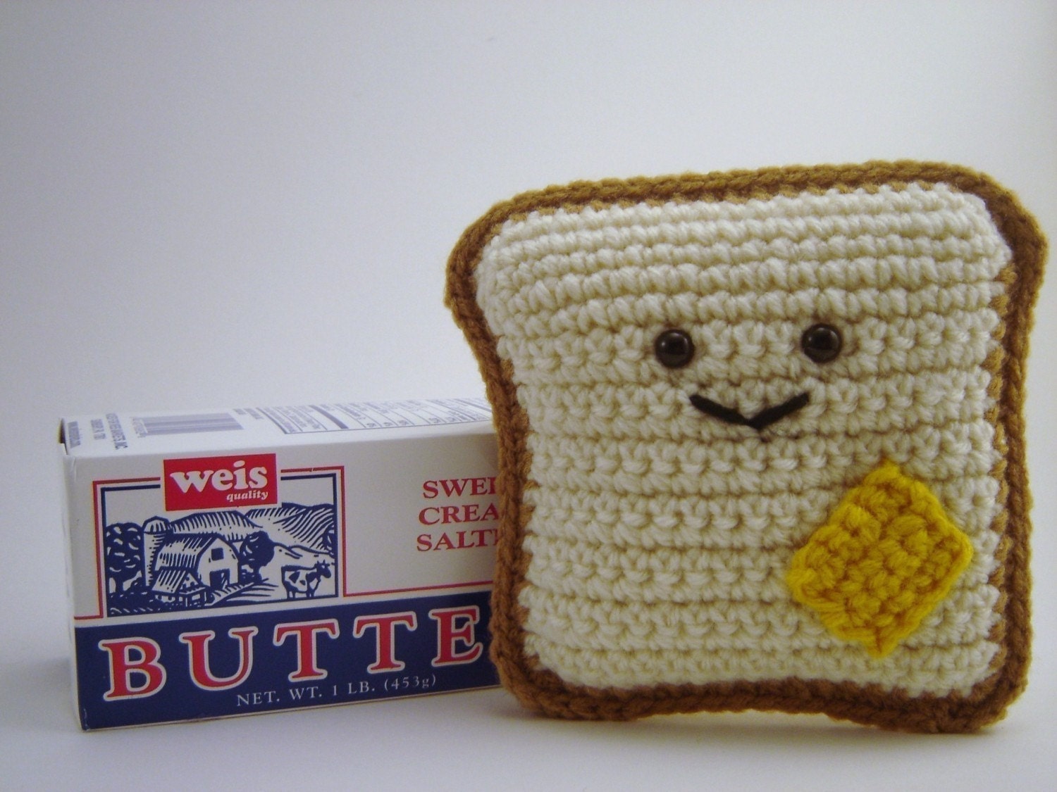 The Original Mr. Toastee - Crochet Bread and Butter Plushie