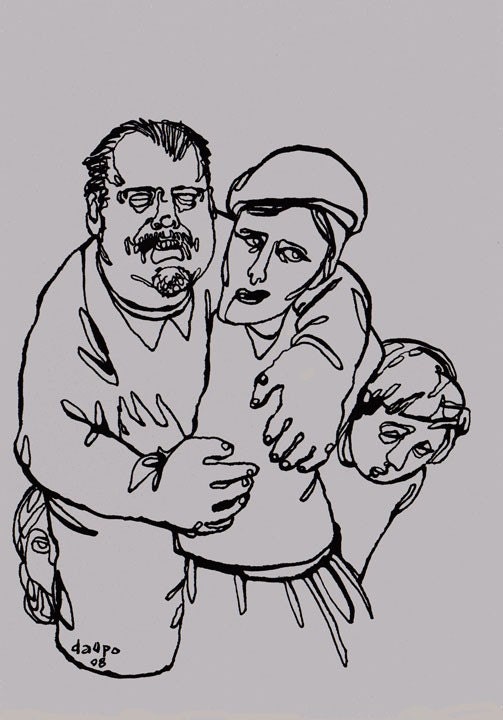 foursome - an original ink drawing