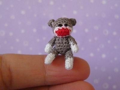 PDF PATTERN - Amigurumi Crochet Tutorial Pattern Jointed Miniature SockMonkey