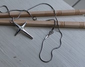 Handmade Sterling Silver Cross Necklace