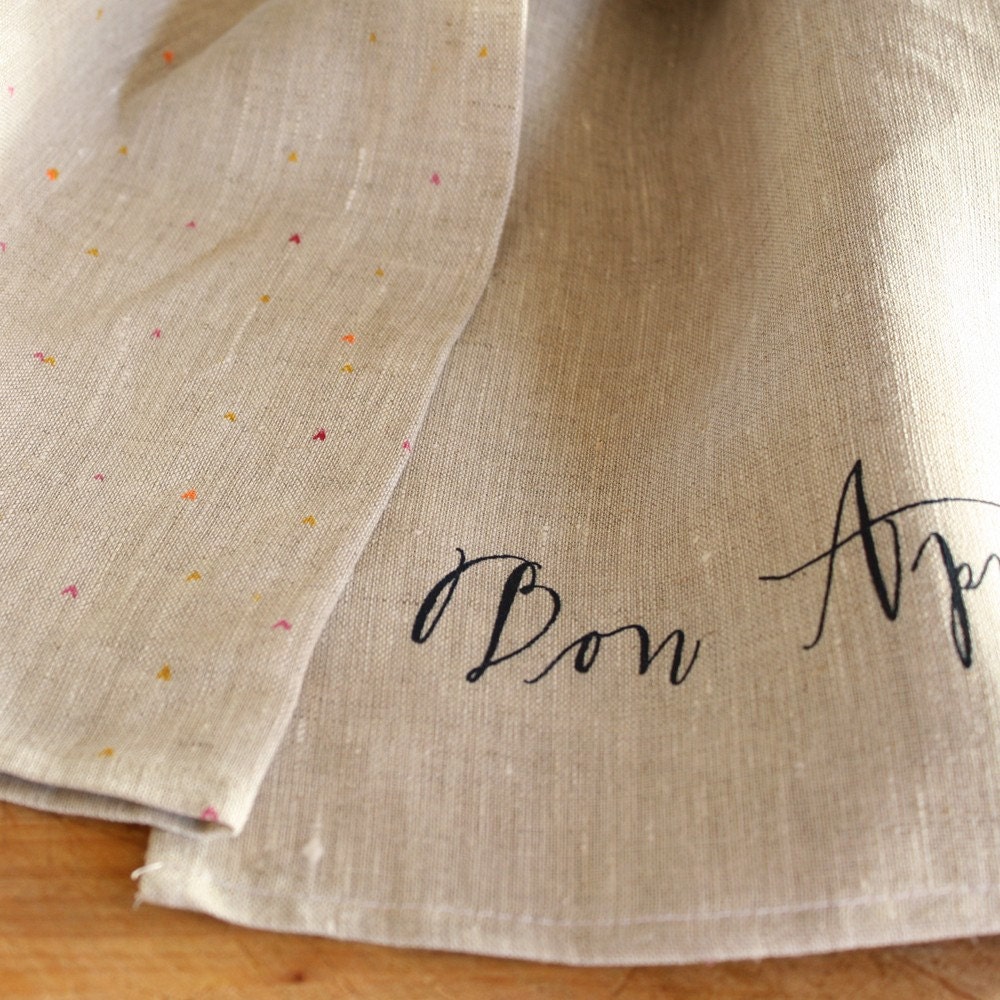 tea towel, bon appetit