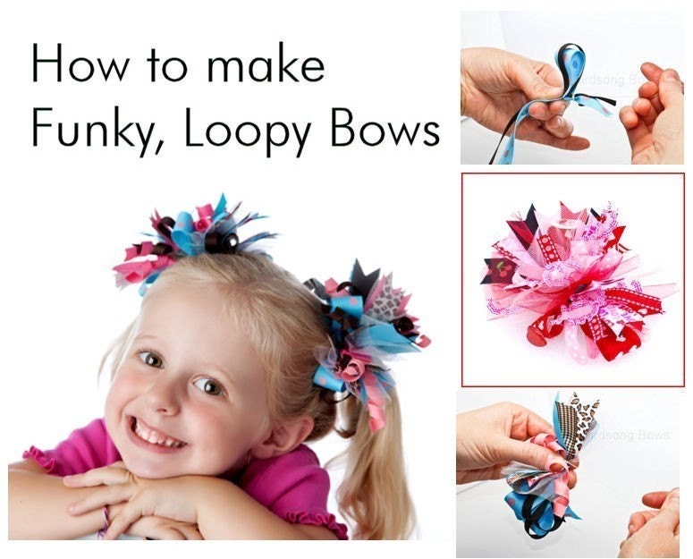 SALE How to make funky loopy boutique bows PDF tutorial