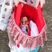 Fabric tote instructions PDF sewing pattern tutorial for 12 inch Barbie dolls accessory bag