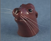 Playful Pup - California Sea Lion sculpture, cat whiskers, whimsical