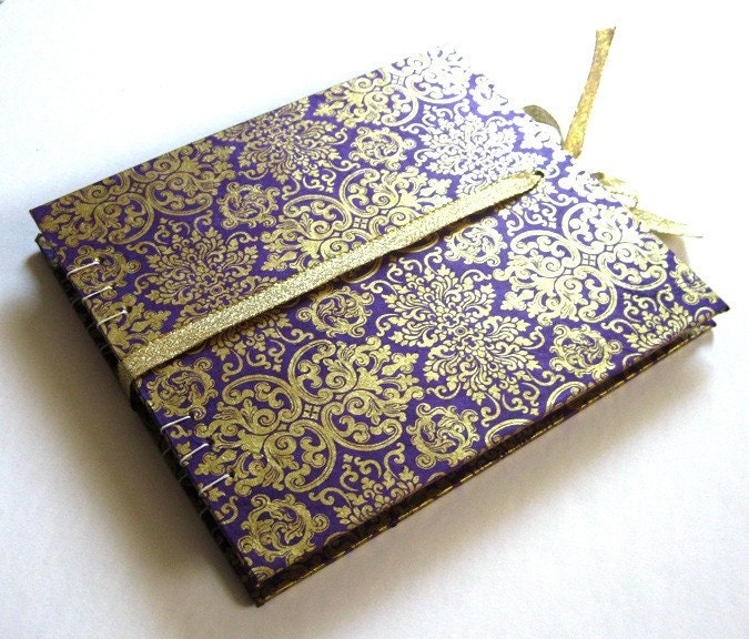 Wedding Guest Book - Plum Orient Medium Guest Book - Made to order