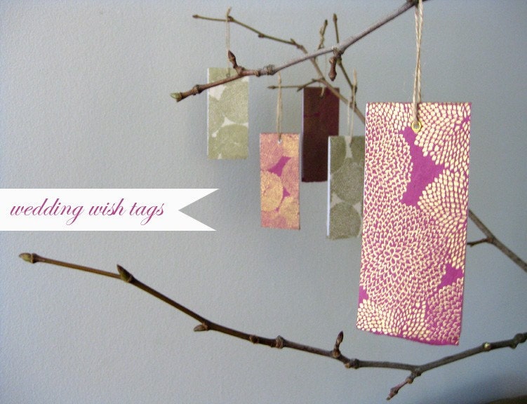Wedding Guest Book Alternative - Wishing Tree - Tags