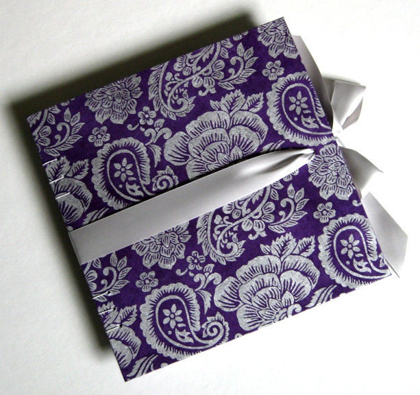 Lapis and Silver Large Guest Book - Made to order
