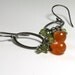 Carnelian Earrings . Peridot Earrings . Citrus Blast . Sterling Silver