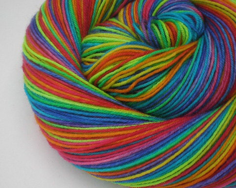 hand dyed sock yarn superwash merino nylon fingering GRATEFUL DYED 460 yds.