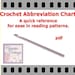 Crochet Stitch Abbreviations Chart For ease in using Advanced crochet patterns pdf