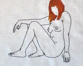 SALE States of Undress No. 4 Embroidered Wall Hanging