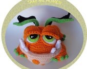 Digital PDF Fat Baby Dragon and or Frog Crochet Pattern by Peggytoes