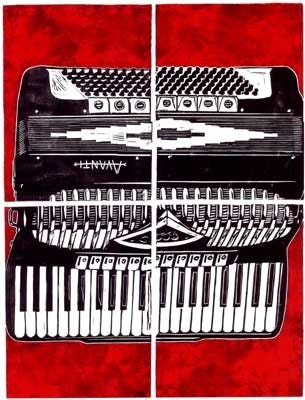 Black Accordion Print