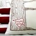 cover WITH insert -- custom heart -- tree print pillow -- personalized with your names or initials