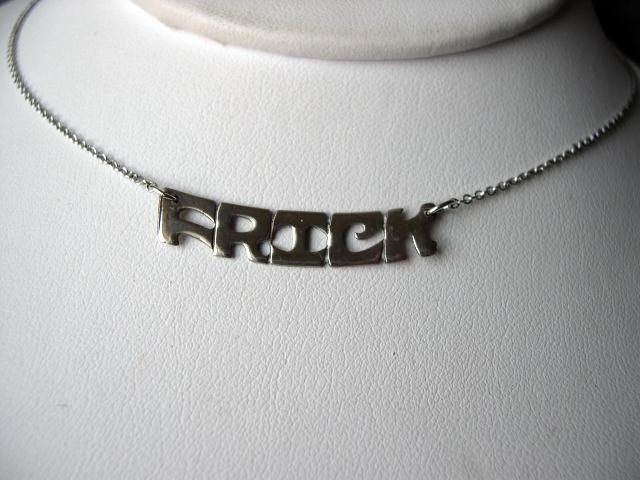 FRICK Vintage Sterling Silver Necklace...a more delicate way to say wtf