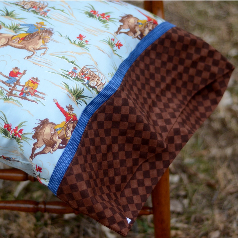 RIDE 'EM COWBOY, Standard Pillowcase, boys bedroom bedding