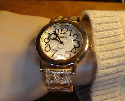 Get 50% off only until January 8th. Use the code Birthday. 14K Rolled Gold Bangle Bracelet Watch