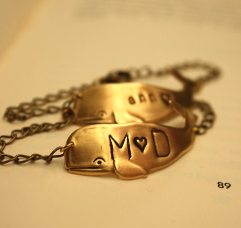2 Personalized Whales BRACELETS