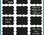 Chalkboard  -  Set of 12 - Rectangle Scroll Labels