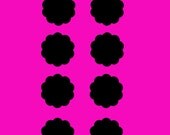 Chalkboard Round Scallop Labels - Set of 8