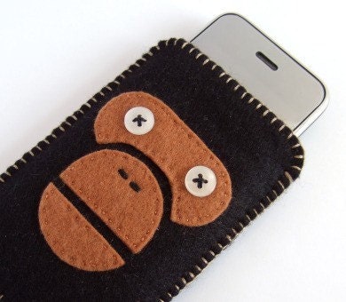 iPhone Case Felt Ape Brown Black