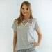 Cat print grey loose soft jersey top