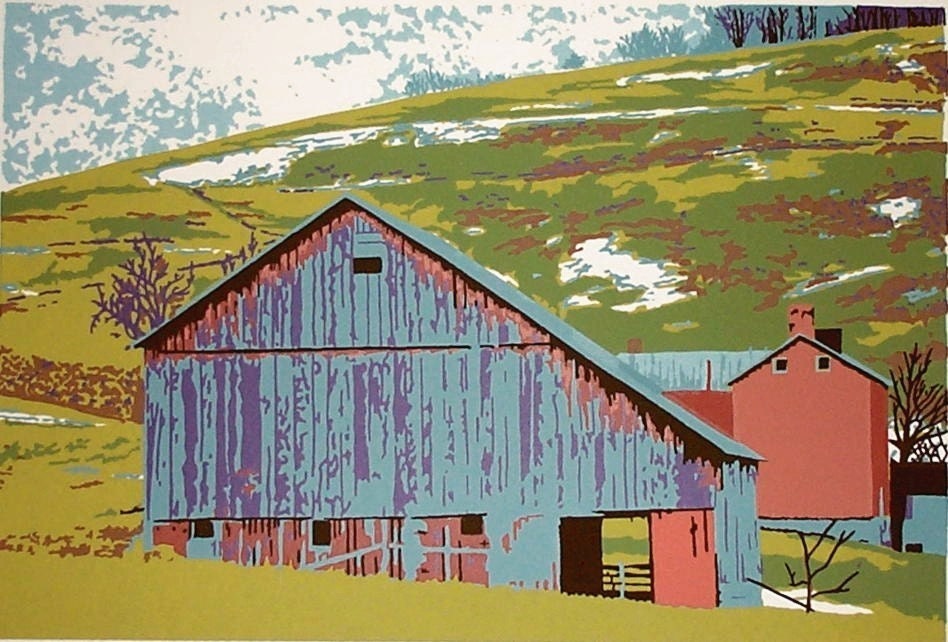 LATE WINTER SNOW original limited edition screenprint in 9 colors